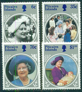 Питкерн, 1985, 85 лет королеве матери, 4 марки